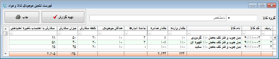 نرم افزار انبار | حسابداری انبار - کنترل موجودی